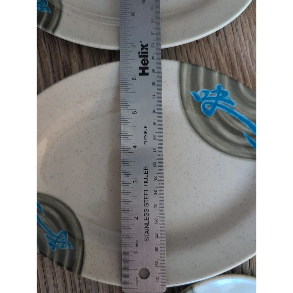 Tai Hong Wei Ware No 1609 Six 9" X 6.5" Oval Sushi Appetizer Plates (6) - Picture 11 of 16